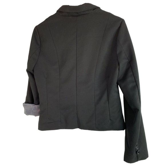 Womens Nu Look Gibson Black 2 Button Cuffable Blazer Small Petite 6199 - Picture 7 of 10